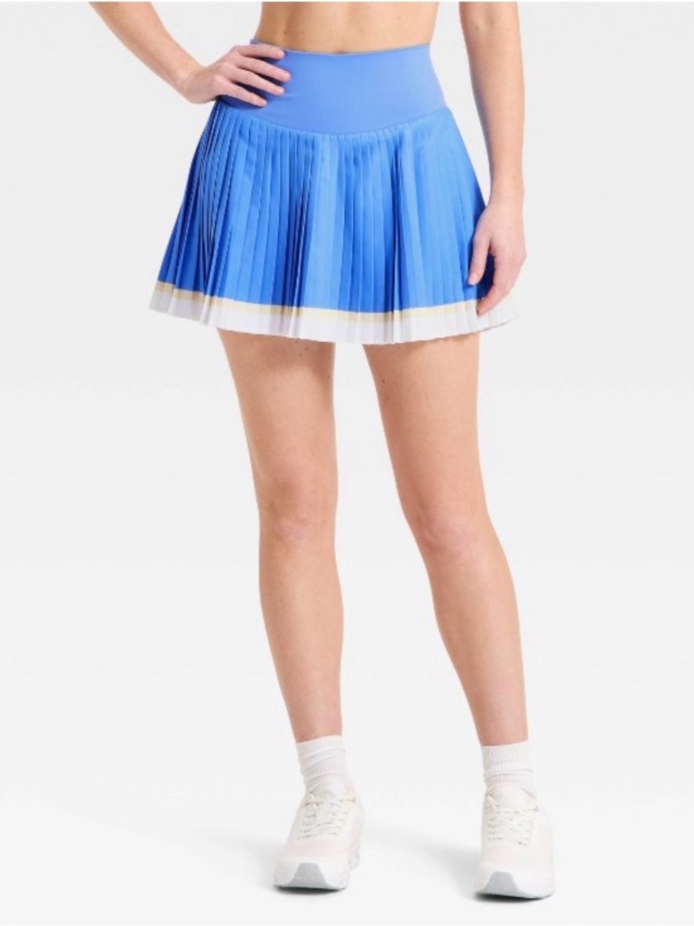 NWT All In Motion Women's Woven High-Rise Pleated Skort XL  Blue Tennis Athletic
